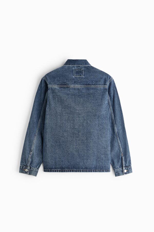 INDIGO DENIM SIDE POCKET OVER SHIRT - Image 2